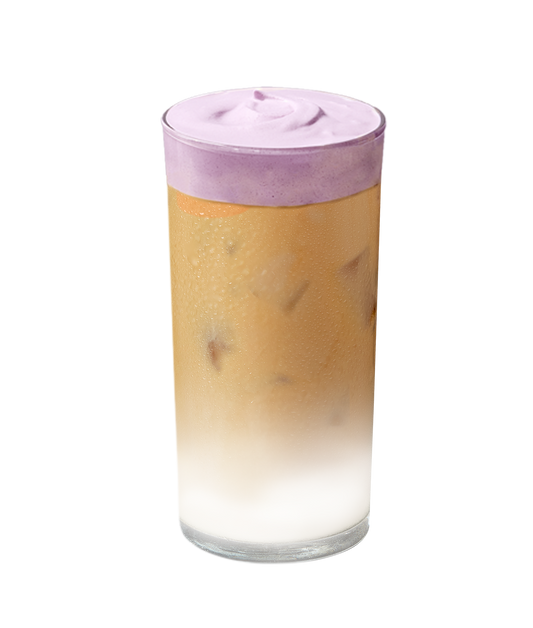 Iced Vanilla Latte with Ube Dream Top